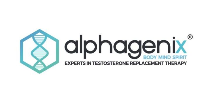 Alphagenix - experts in testosterone replacement therapy logo on white background