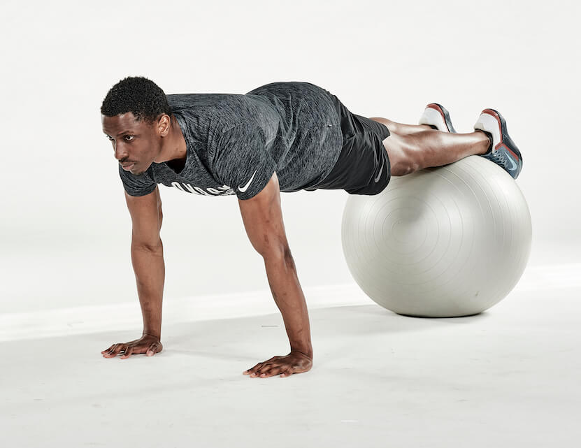 Gym ball discount exercises for stomach