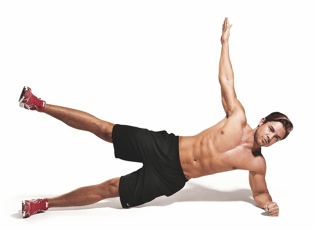 man demonstrating star side plank best abs exercises