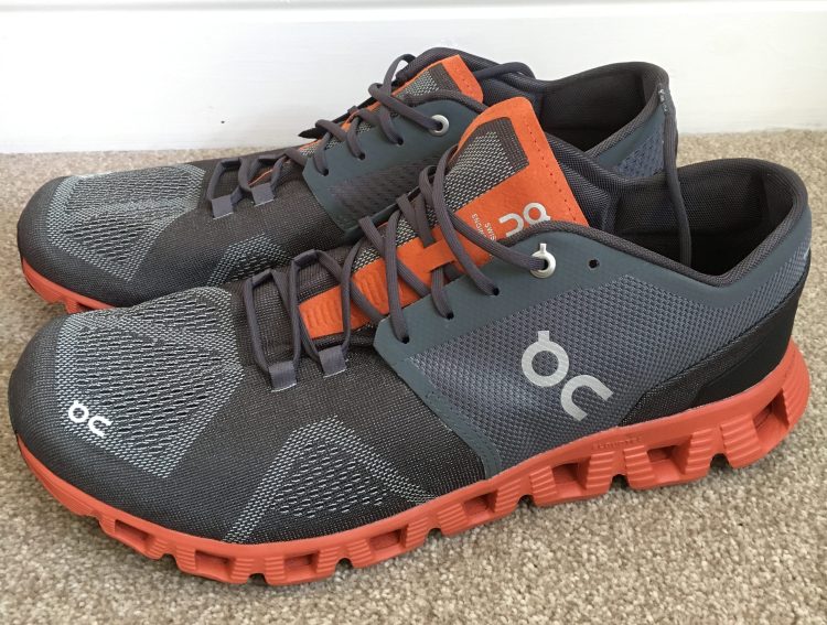 Used pair of On Running Cloud X gym shoes