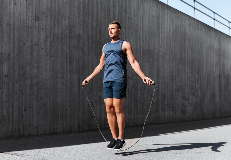 Man jumping with skipping rope - CrossFit terms explained