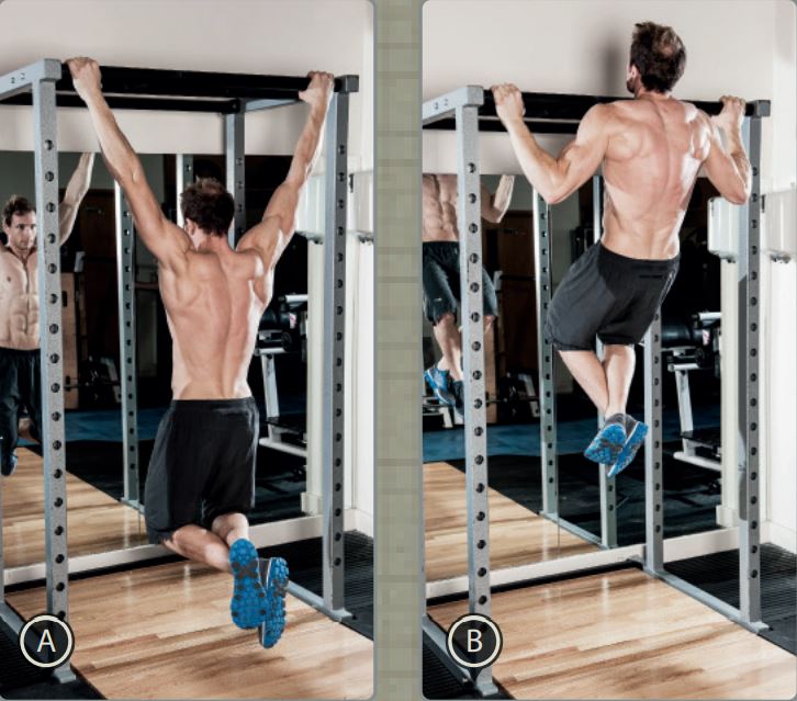 wide grip pull up demonstration 