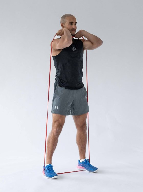 Resistance band outlet leg workout routine