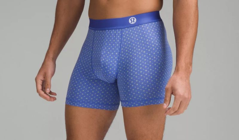Product shot of a man wearing Lululemon Always In Motion boxers