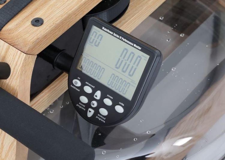 The display screen of the wooden WaterRower