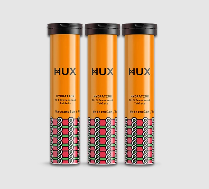 Product shot of Hux Hydration tablet tubes