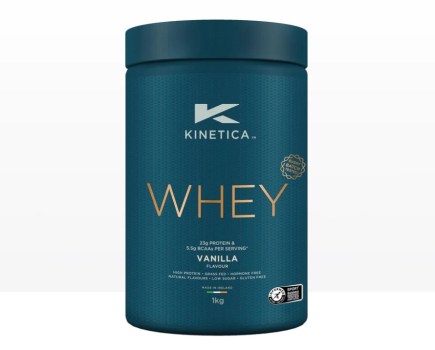 Product shot of Kinetica whey protein