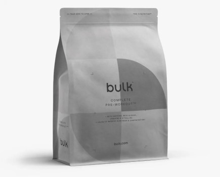 Product shot of Bulk Complete Pre-Workout powder