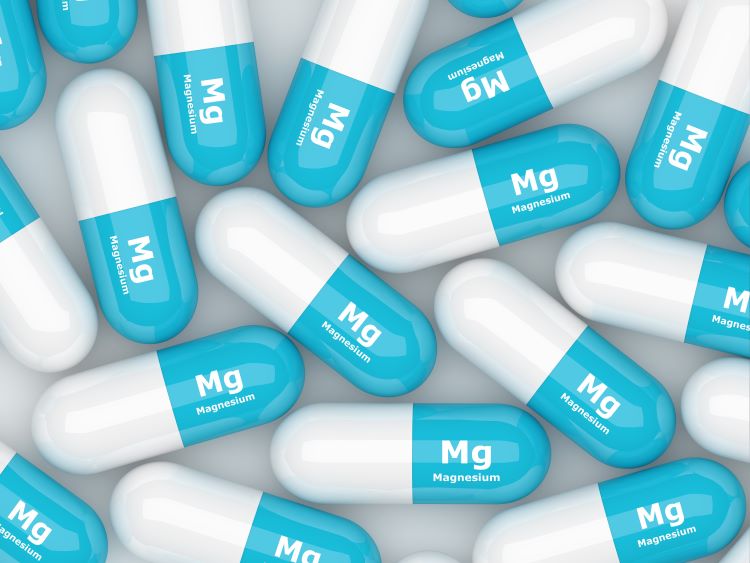 Close-up of magnesium tablets