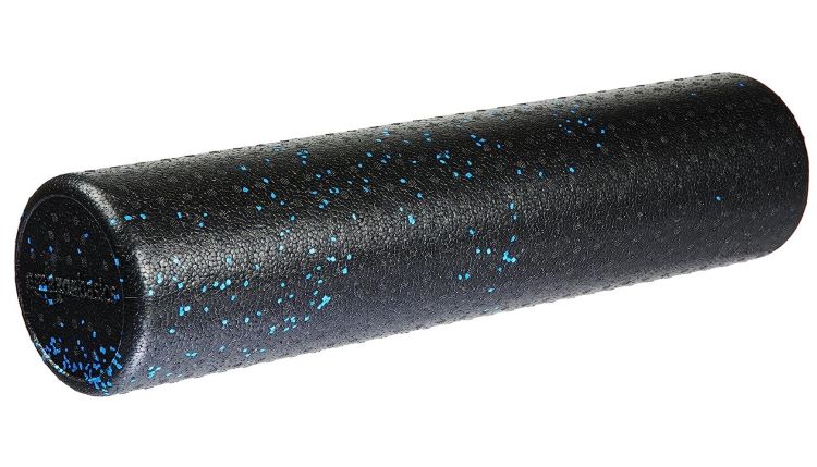 Product shot of an Amazom Basics foam roller