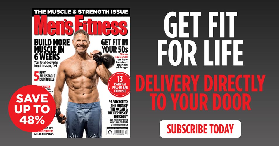 Cover of Men's Fitness magazine with subscription information