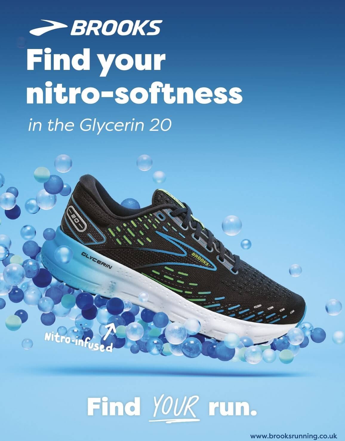 Product shot of the Brooks Glycerin 20