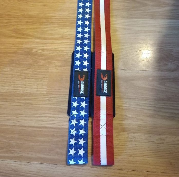 Pair of Stars and Stripes DMoose lifting straps