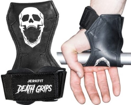 Product shot of a Jerkfit Death Grip lifting strap
