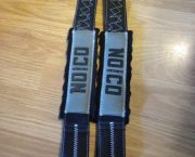 Overhead view of a pair of lifting straps