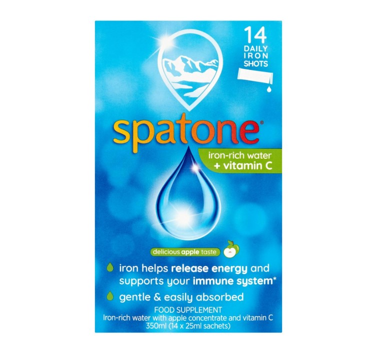 Product shot of iron-enriched water sachet