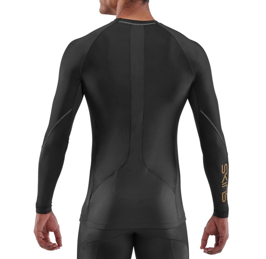 Back of a man wearing a compression top