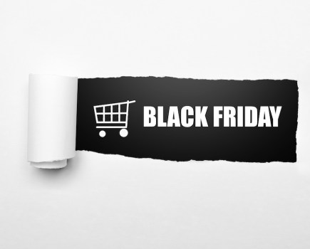 graphic of shopping trolley and Black Friday writing