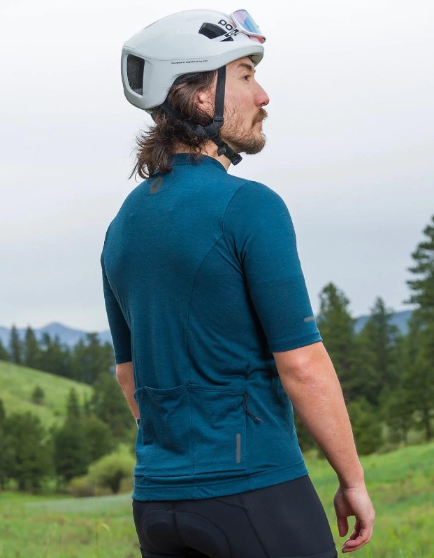Product shot of a man wearing a Pactimo cycling jersey