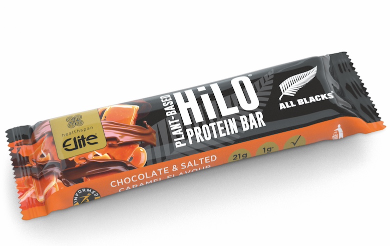 Healthspan Elite All Blacks Plant-Based HiLo Protein Bar for the Men's Fitness Nutrition Awards 2024