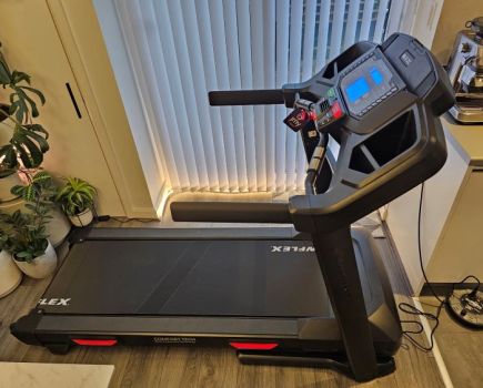 Image of a Bowflex treadmill set up at home