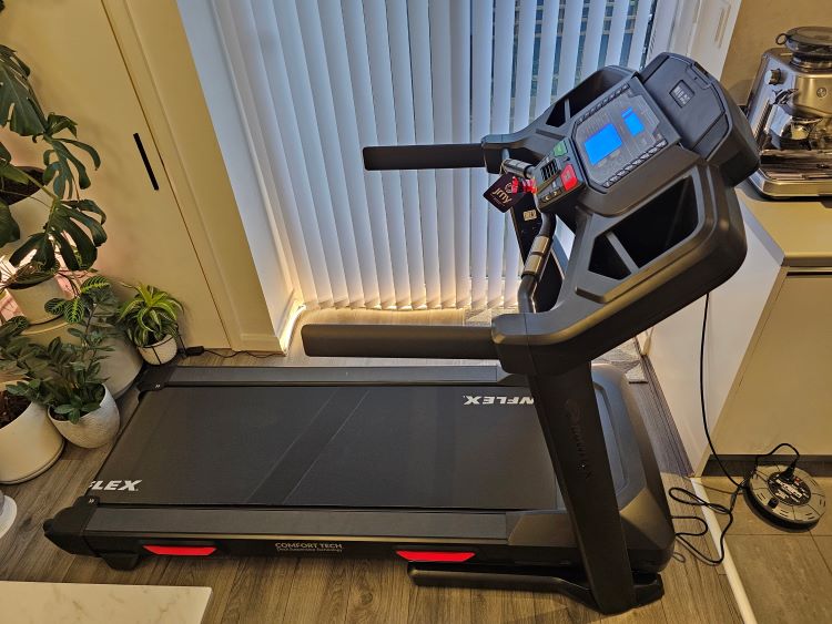 Image of a Bowflex treadmill set up at home