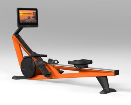 Product shot of a Hydrow rowing machine