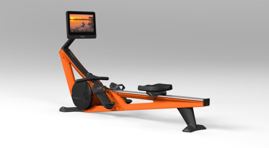 Product shot of a Hydrow rowing machine