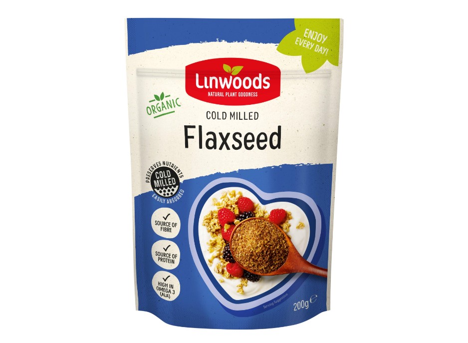 Product shot of flaxseed supplement