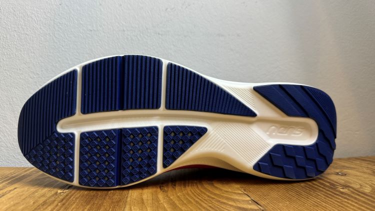 Close-up of sole of a running shoe