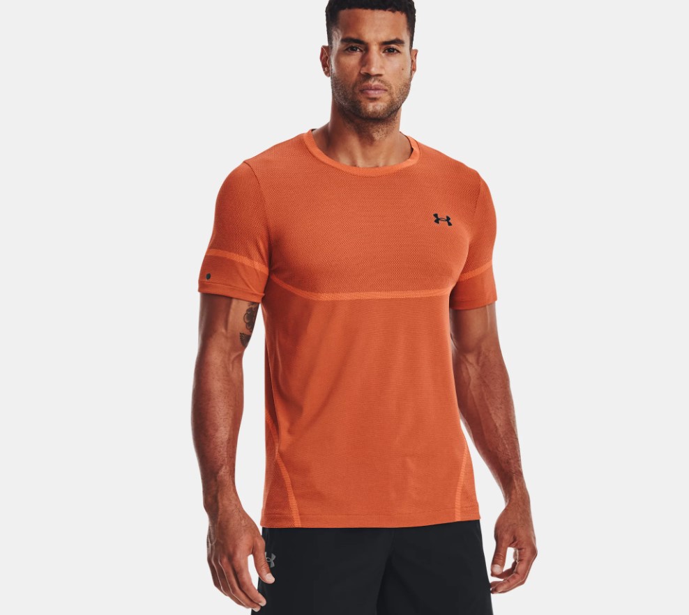 Product shot of an Under Armour gym shirt