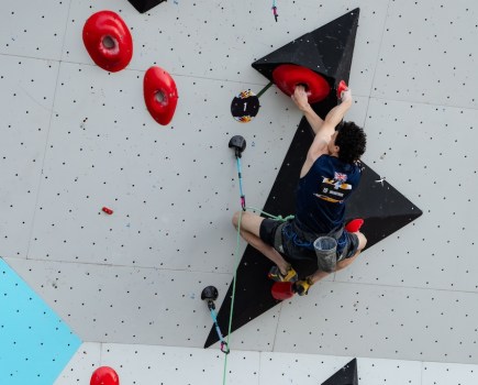 Budapest (HUN), 22 June 2024: competes in the Boulder & Lead semi-finals during the Olympic Qualifier Series in Budapest (HUN).