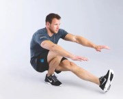 Man performing a pistol squat