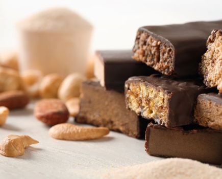 Protein bars on a table